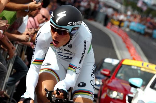 Time trial world champion Tony Martin's Tour de France didn't start as planned with a flat tire ruining his prologue time trial effort.
