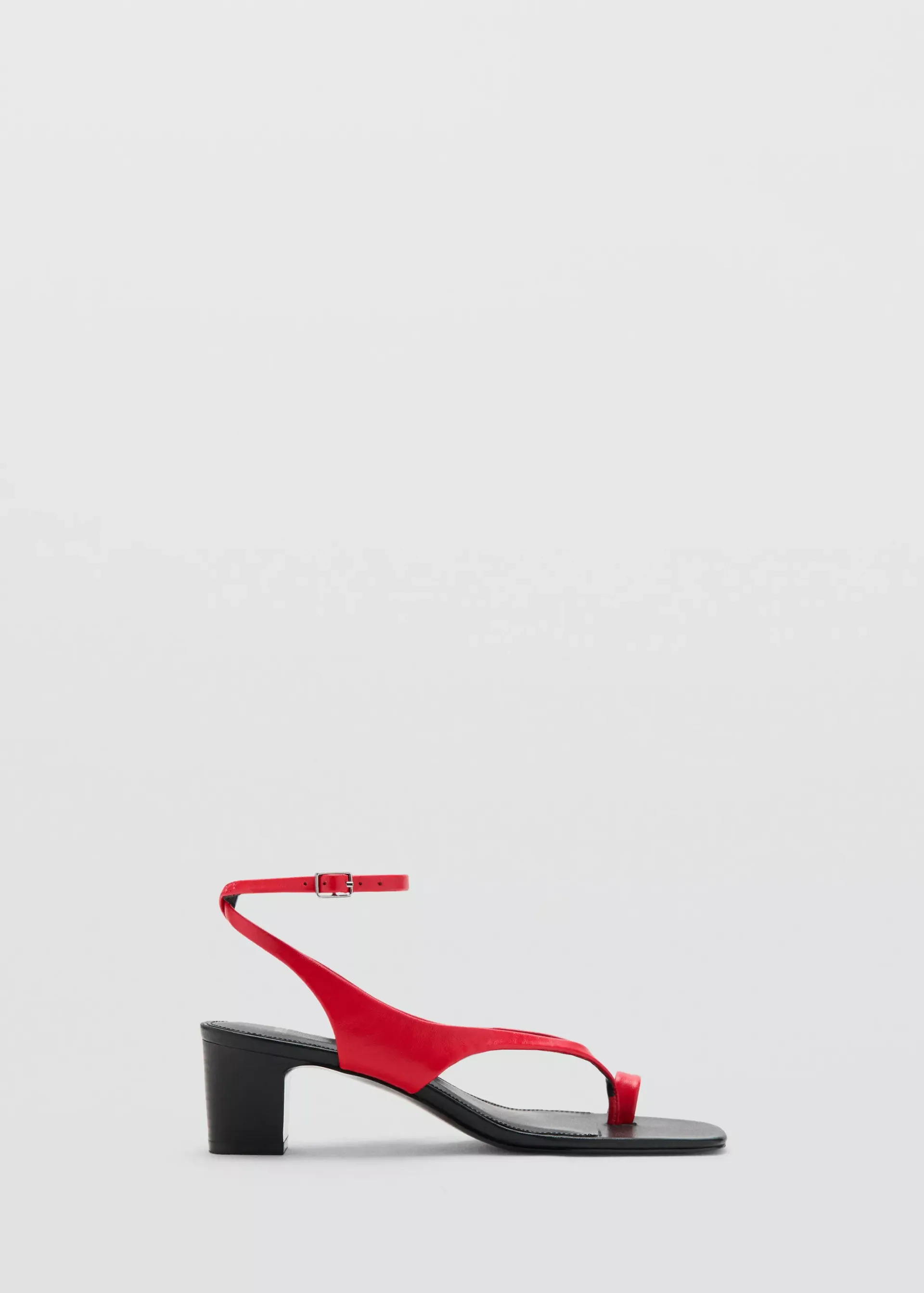 Heeled Leather Sandals With Straps - Women | Mango United Kingdom