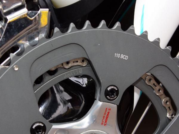 SRAM says consumers will soon have new 110mm BCD rings available to them but only in 52/36T sizes, not these.