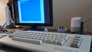 Starting screen of the AI sprite generator that runs on Commodore 64.