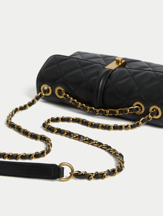 M&S Quilted Chain Strap Cross Body Shoulder Bag