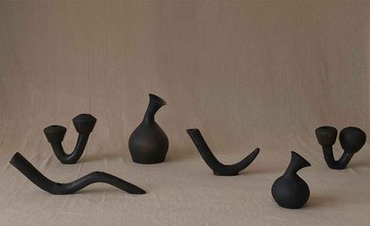 Black vases