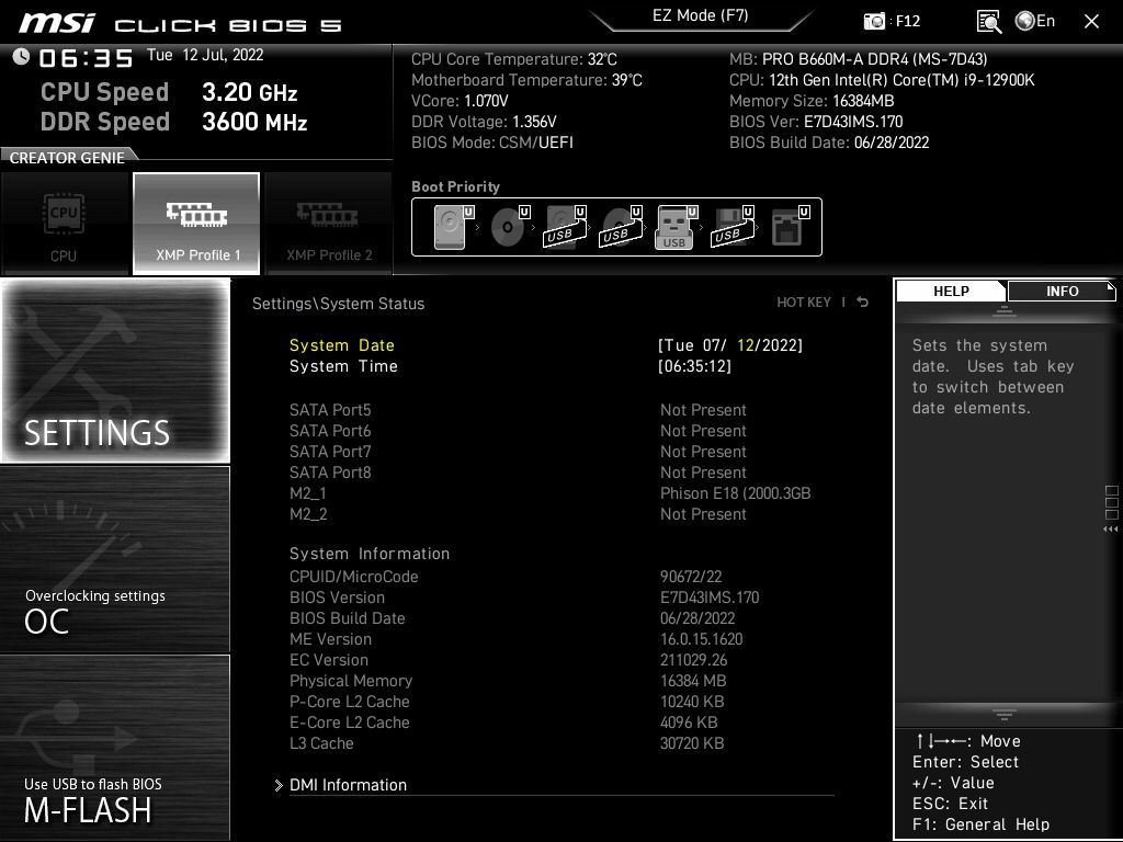 MSI Pro B660M-A DDR4