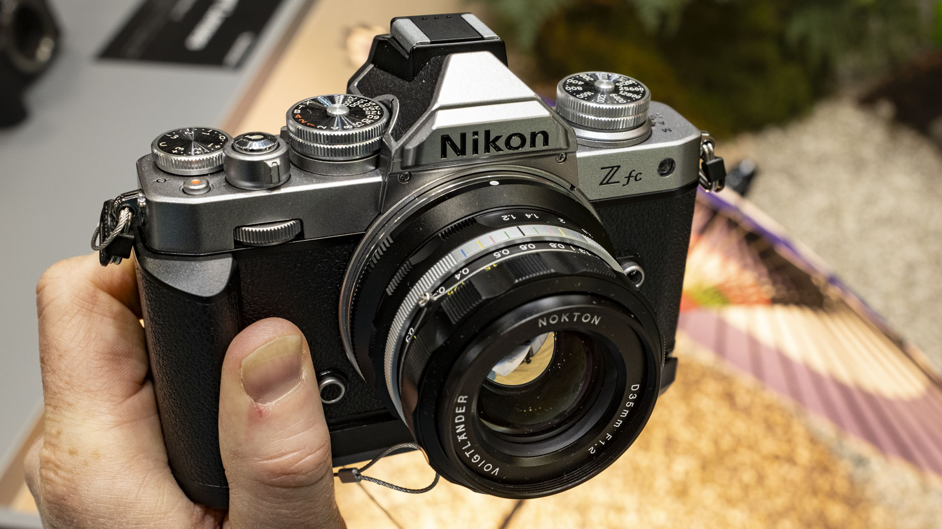 Voigtlander Nokton D35mm f1.2 attached to a Nikon Z fc camera