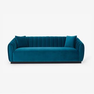 blue velvet sofa Sazy