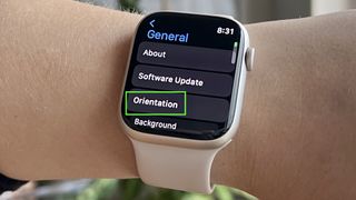 Apple Watch how to orientation setting