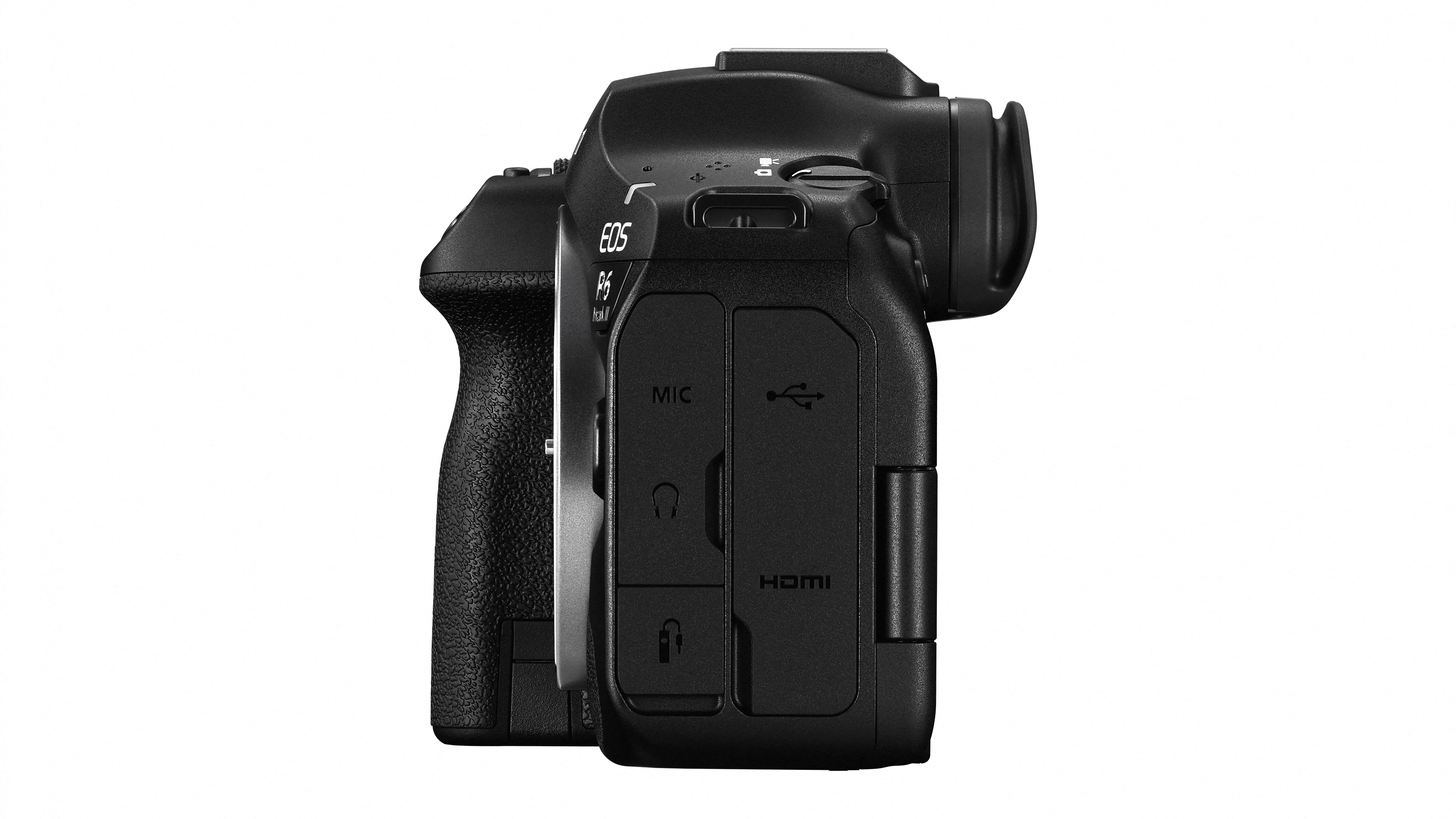 Canon EOS R6 Mark III against a white background