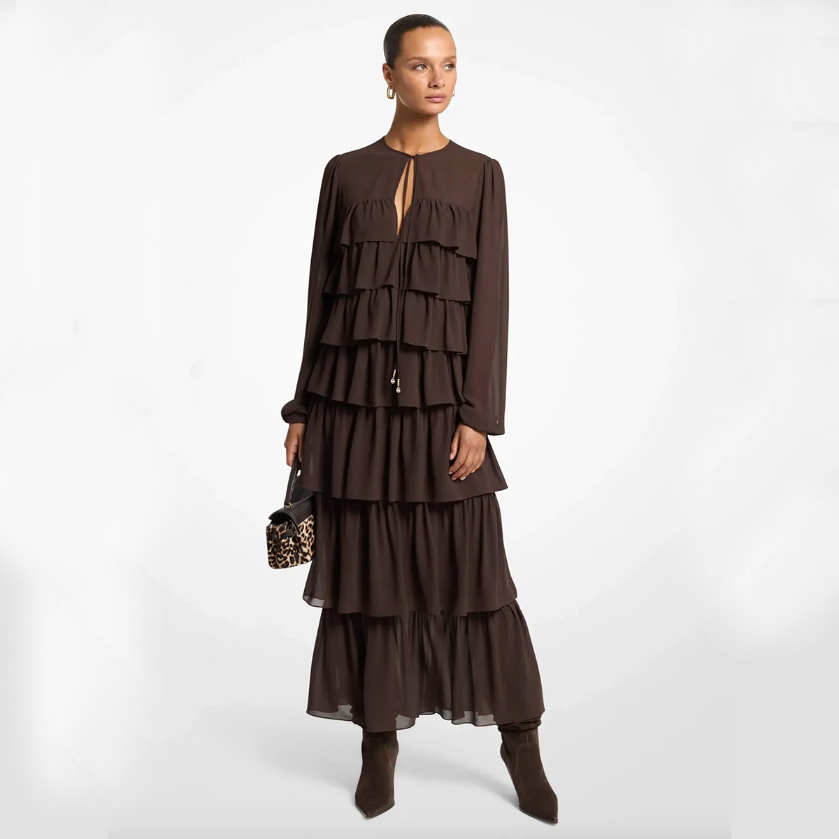Michael Kors, Ruffled Georgette Maxi Dress