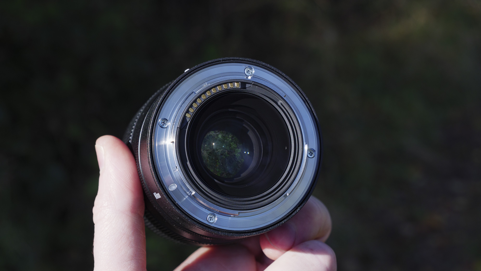 Closeup of the Nikon Z 50mm f/1.4 lens rear mount