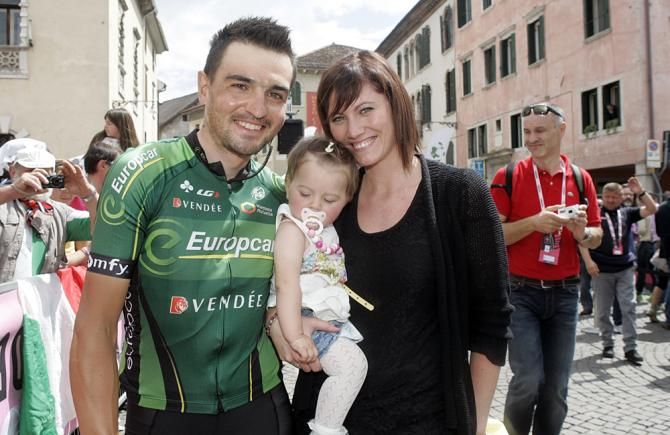 Davide Malacarne (Team Europcar) and family