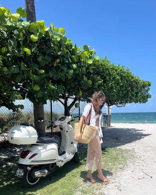 Cristina Mantilla on the beach.