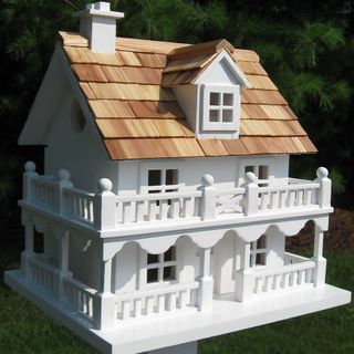 novelty cottage white bird house