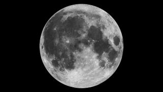 Composite full moon photo from Clementine mission images.