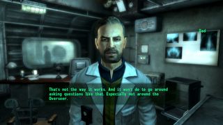 Fallout 3 opening scene showing dialogue with dad