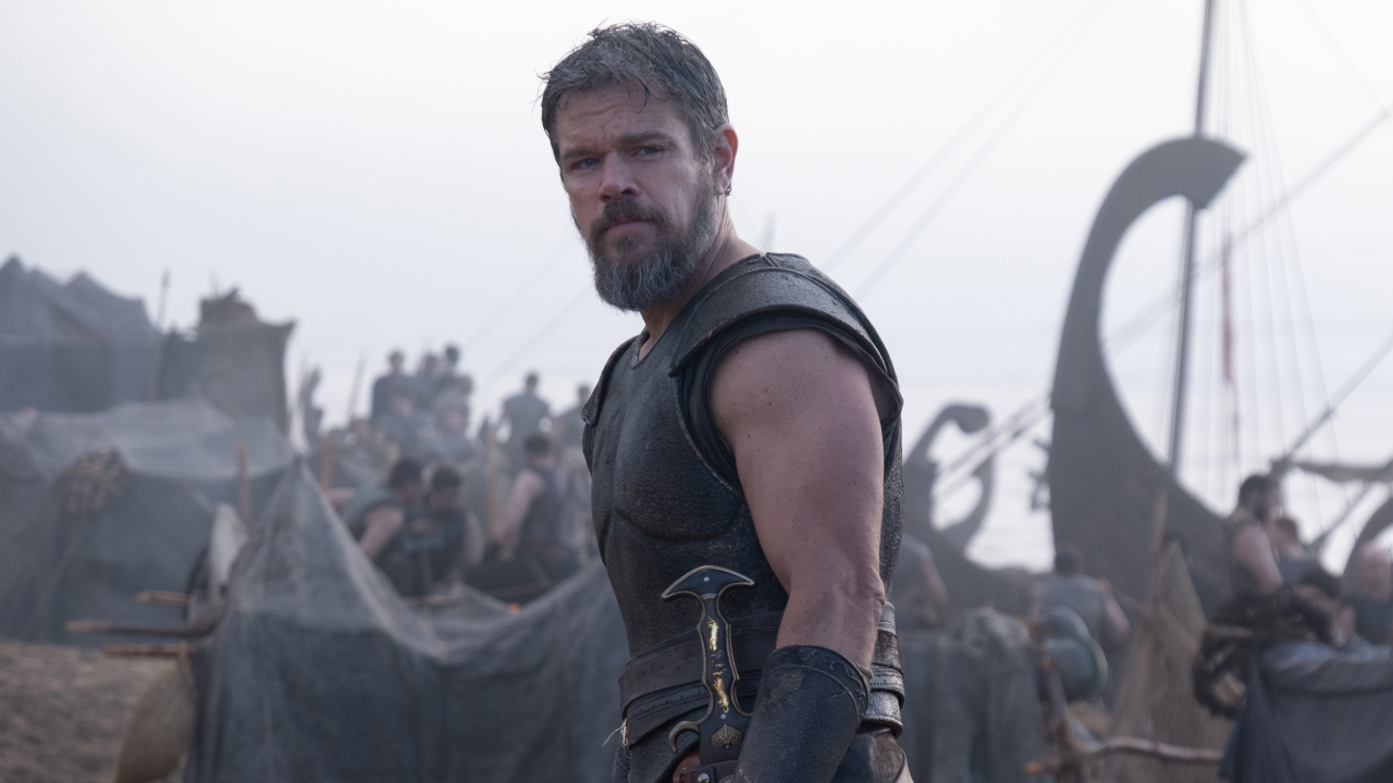 Odysseus (Matt Damon) surveys his surroundings in The Odyssey.
