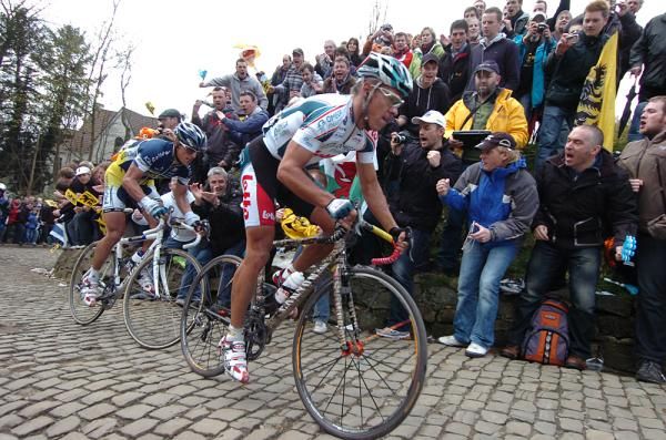 Philippe Gilbert heads to a podium placing.