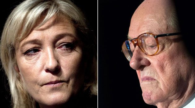 Marine Le Pen and Jean-Marie Le Pen