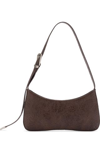 Embossed Faux Leather Shoulder Bag