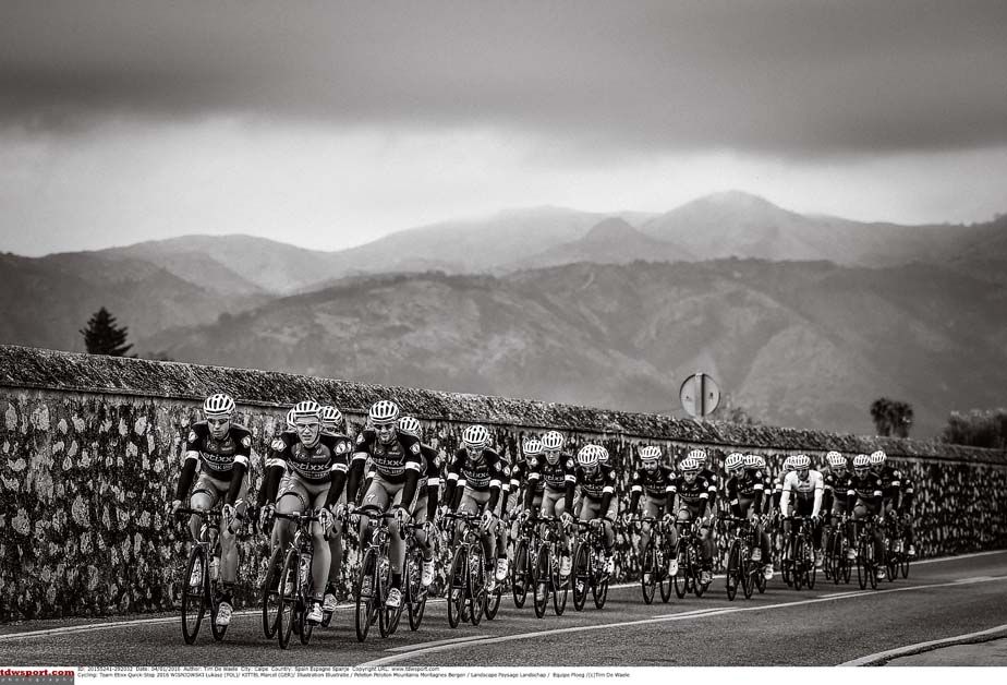 The Etixx-QuickStep team on a training ride