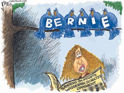 Political Cartoon U.S. bernie Birds 2016