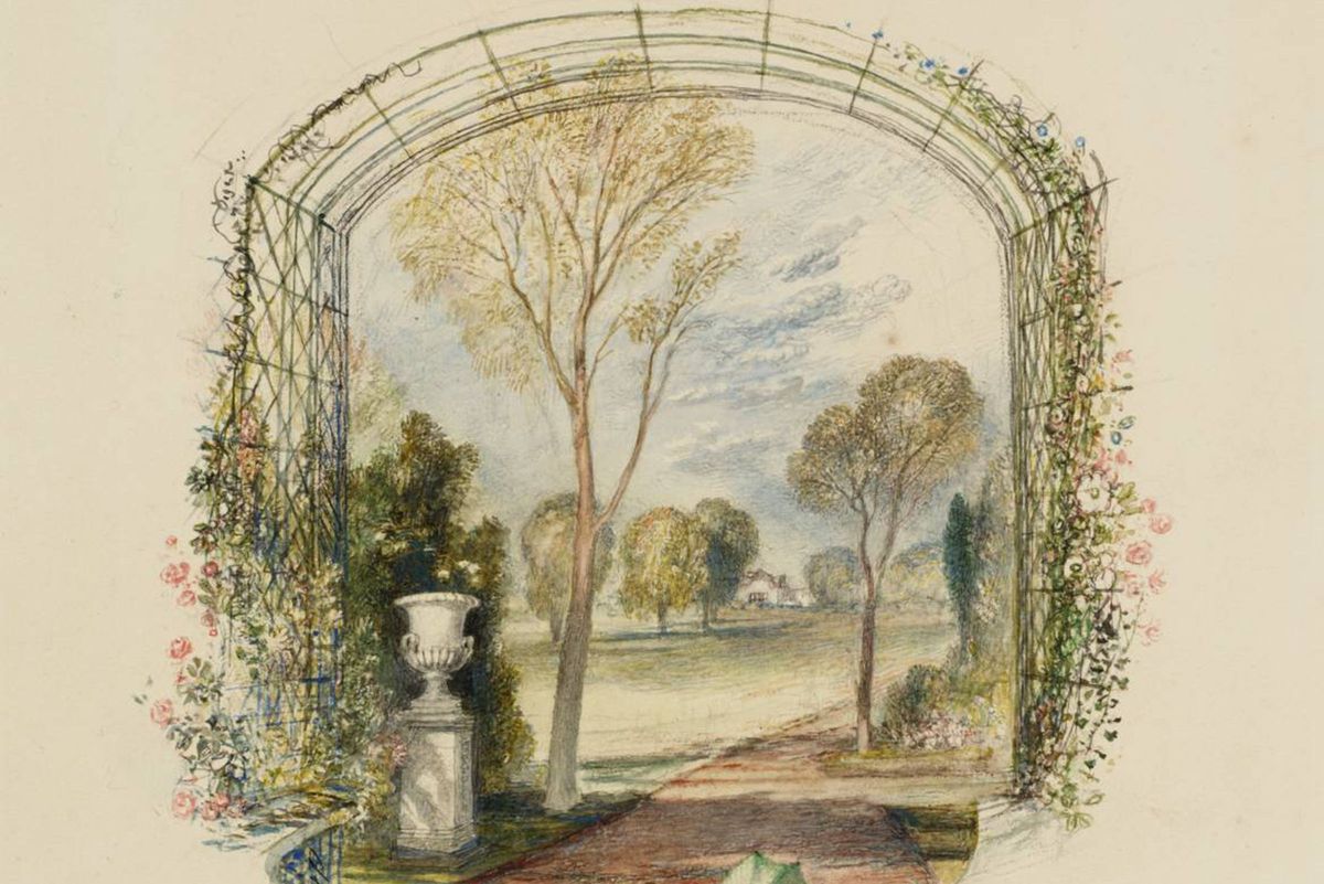 A painting by Turner of the garden