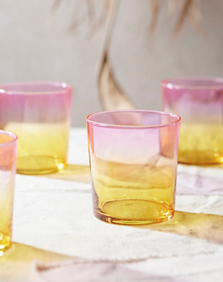 pink and yellow ombre glasses