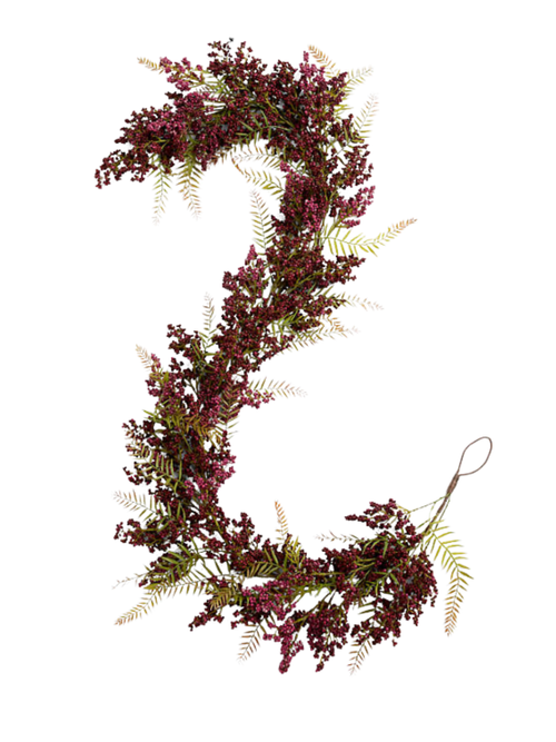Faux Burgundy Chili Berry Garland 72"