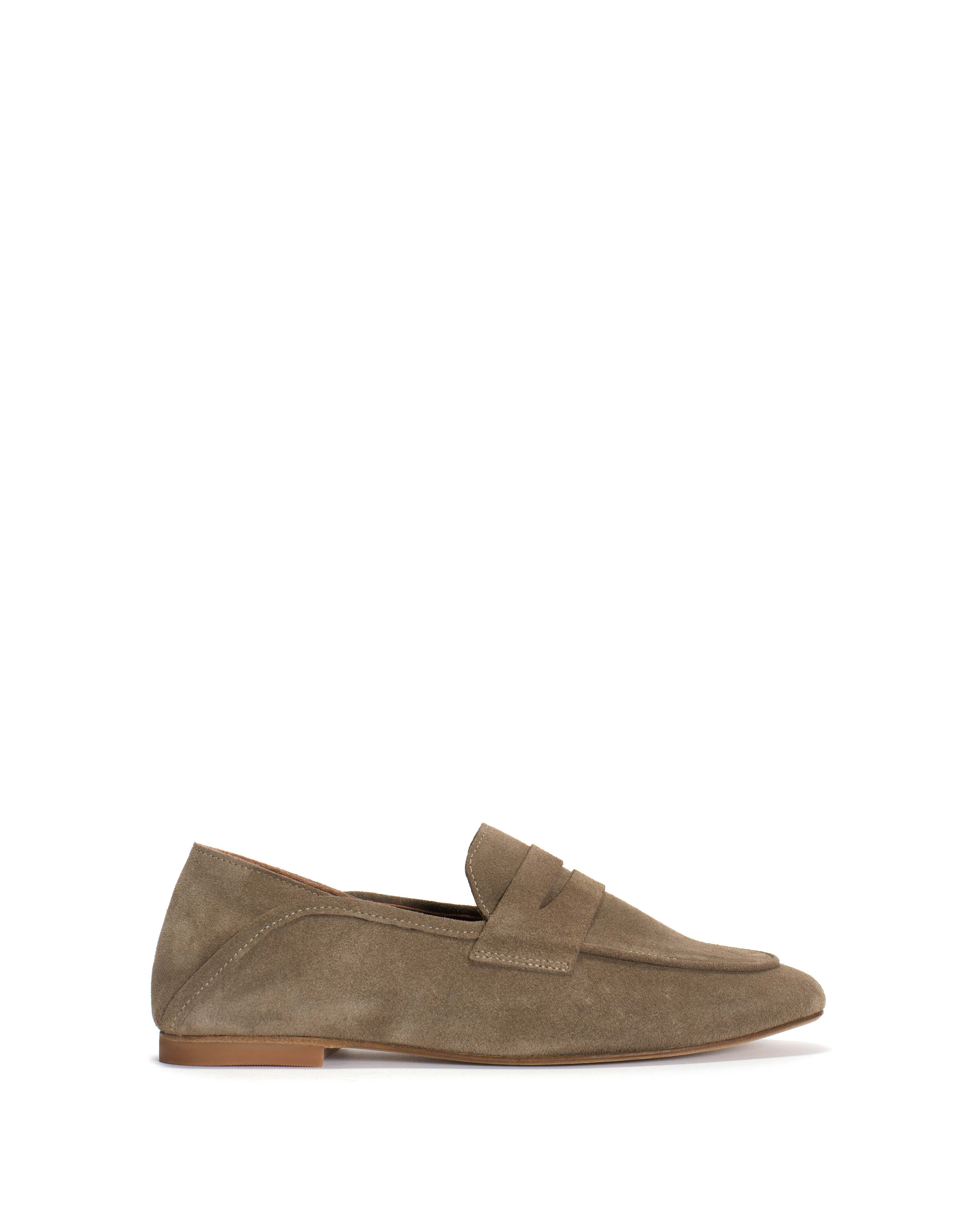 Lindsay Calf Suede Mushroom