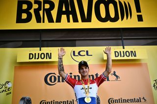 2024 Tour de France: Dylan Groenewegen celebrates his stage win