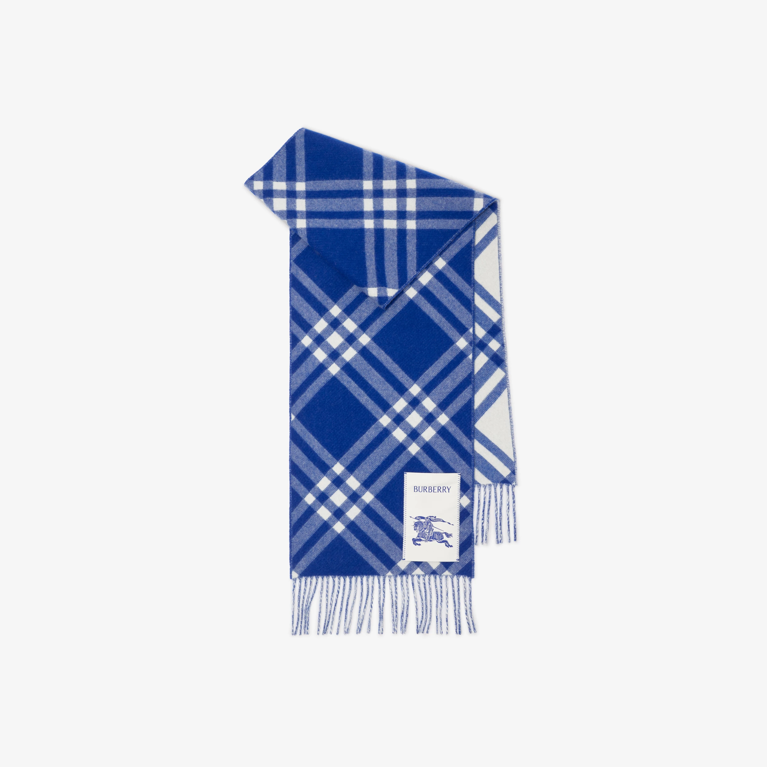 Check Cashmere Scarf in Knight | Burberry&amp;reg; Official