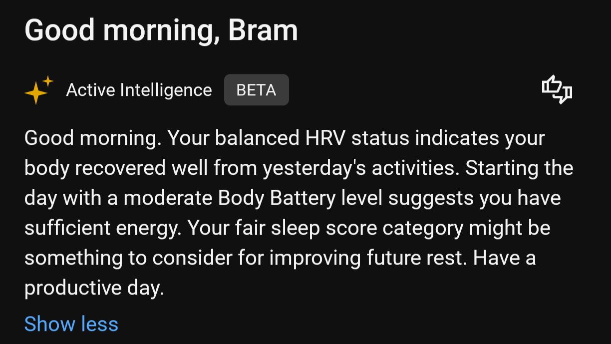 Garmin Active Intelligence