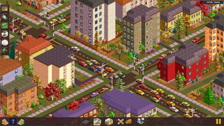 A retro pixelated city builder in isometric view