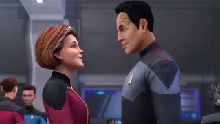 Kathryn Janeway and Chakotay on Star Trek: Prodigy