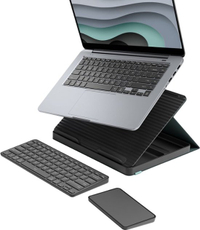 Logitech Casa Pop-Up Desk: $179.99 @ Best Buy
The Logitech Casa Pop-Up Desk looks like a book at first glance, but when you open it up you get an entire work from home setup. The book opens up into a laptop stand and houses a tenkeyless Bluetooth keyboard and Bluetooth trackpad. There's even a space to store the charging cords. Price Check: $179.99 @ Amazon.