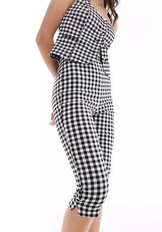 Asos Design Pedal Pusher in Gingham