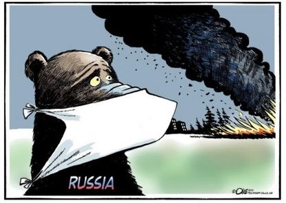 Russia up in smoke