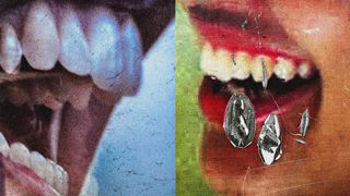 Art of seeing - close-ups of advertising hoardings showing two mouths