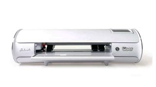 Product shot of one of the best Cricut alternatives; a white cylinder cutter craft machine