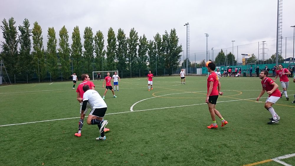 Katusha host their annual team-staff soccer match in Peschiera del Garda, Italy