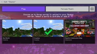 Minecraft menu screenshot