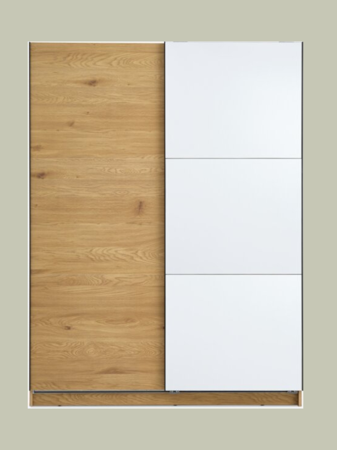 Jysk, RABERG Wardrobe RABERG 150x200 w/mirror warm oak colour