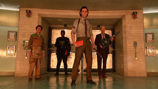 Ke Huy Quan, Tom Hiddleston, and Owen Wilson in Loki Season 2