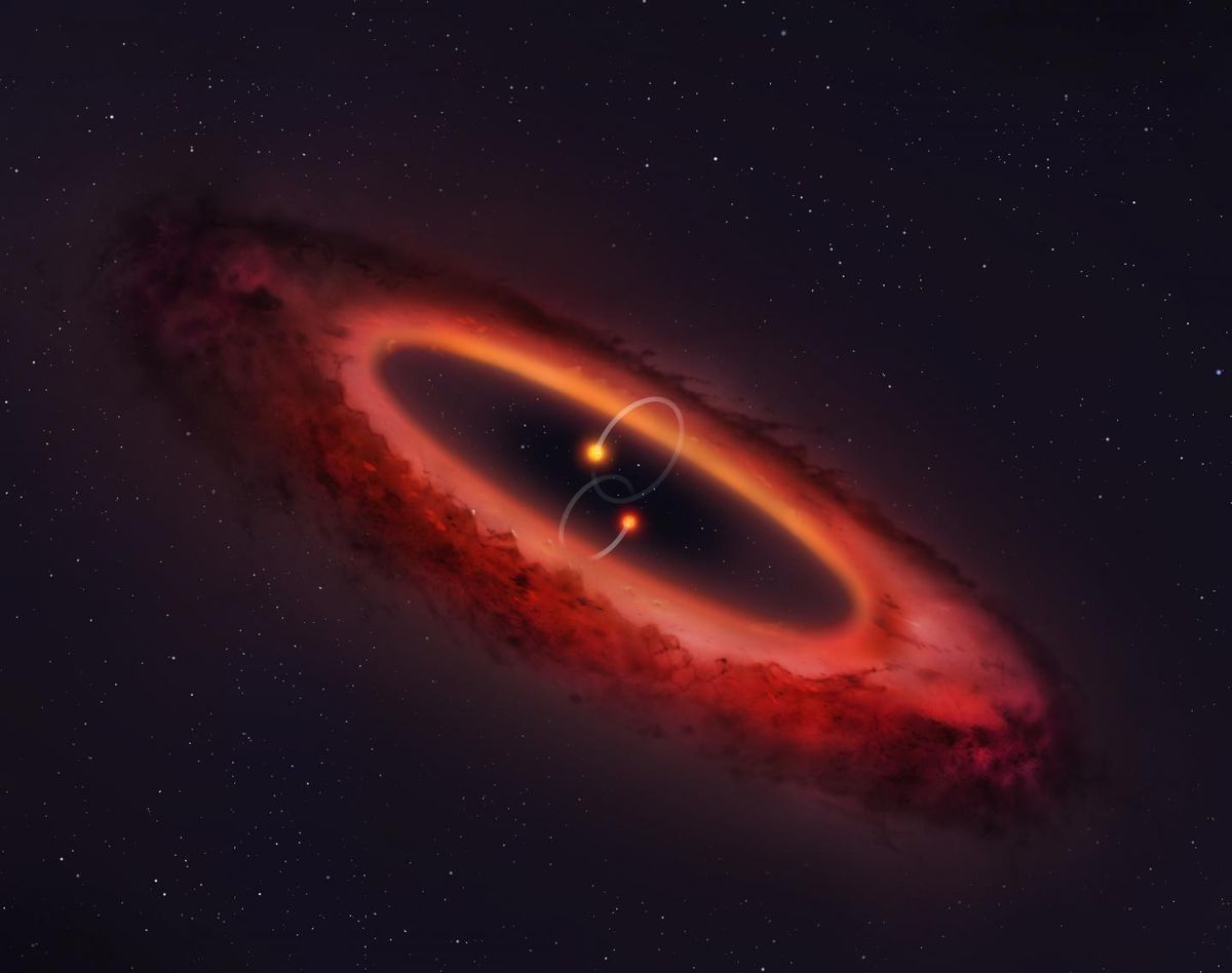 Weird Star System's Planet-Forming Disk Goes Vertical Like a