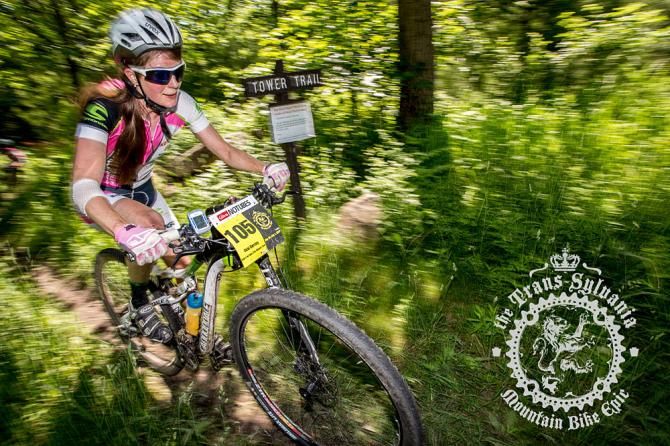 Vicki Barclay racing along the Tower Trail.