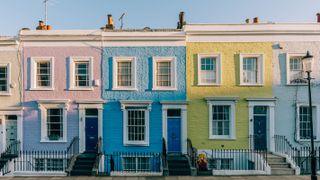 terraced houses in different colours