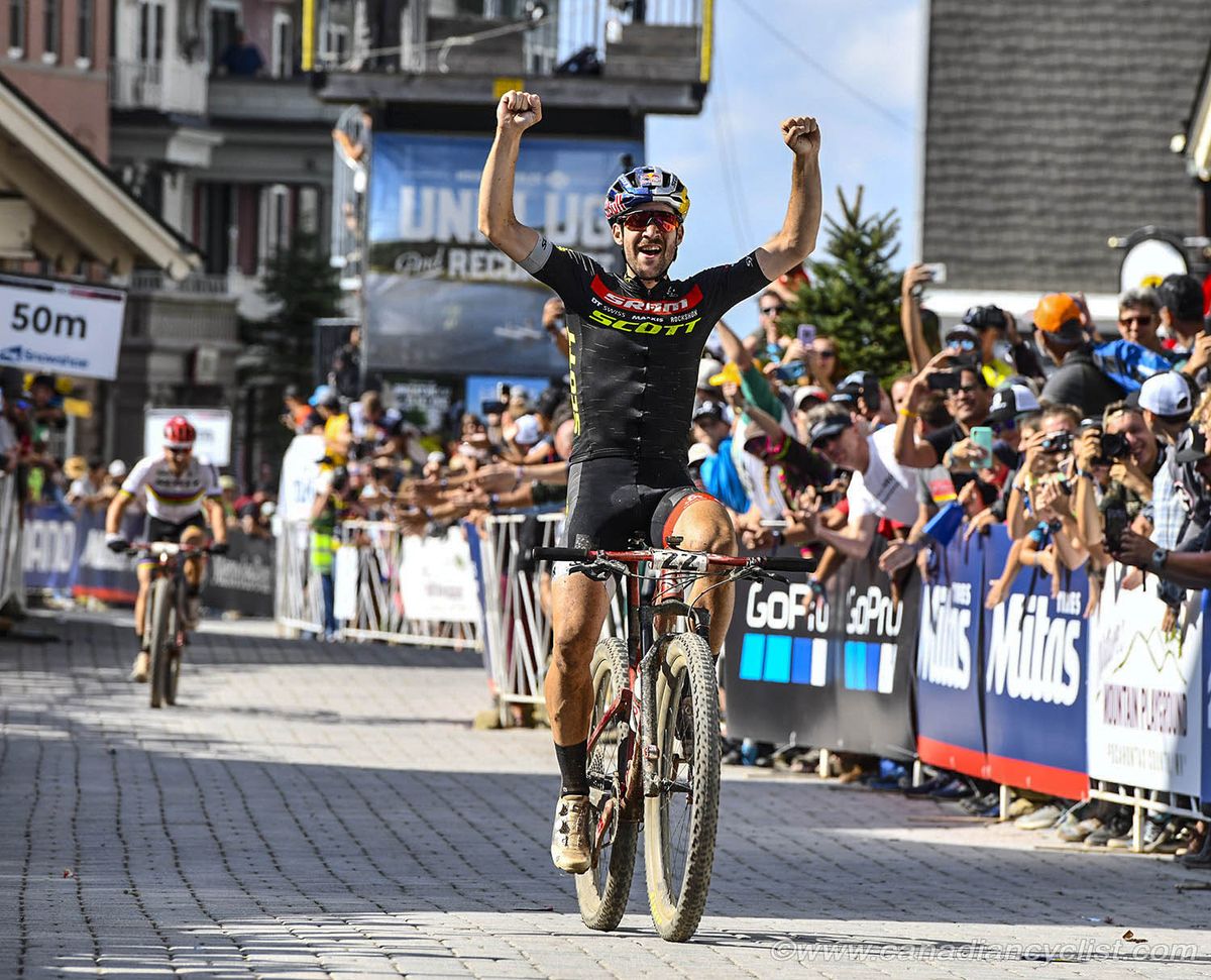Lars Forster (Sui) Scott-SRAM MTB Racing taking his 1st World Cup win