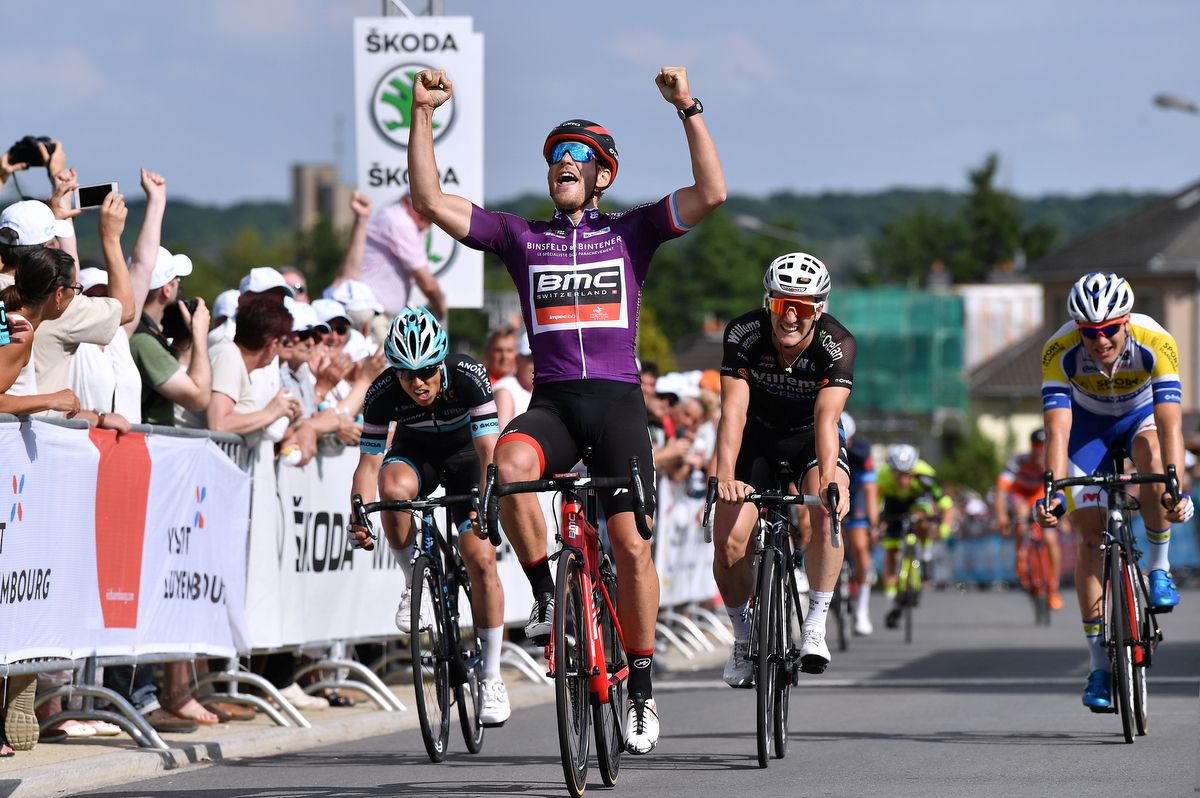 Jempy Drucker (BMC) takes out stage 1 in the KOM jersey
