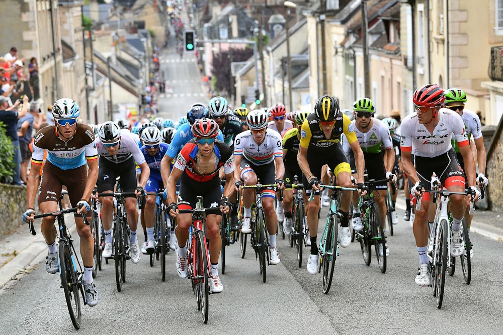 The peloton in action during stage 7