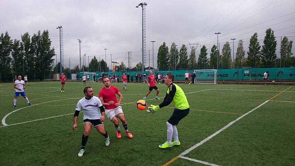 Katusha host their annual team-staff soccer match in Peschiera del Garda, Italy