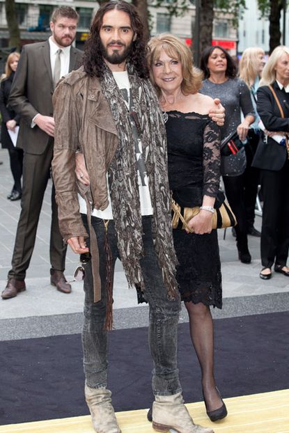 Russell Brand and his mum - Rock of Ages premiere in London - Marie Claire - Marie Claire UK